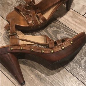 Brown heels with studs